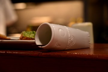 Used stick holder in the shape of open-mouthed fish - so cute!