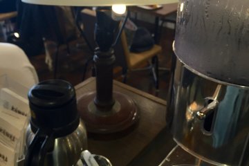 Even in the morning all the lamps are turned on