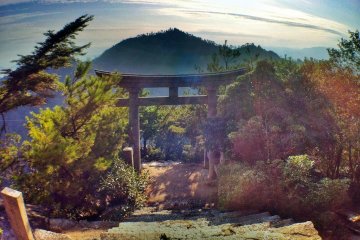 There are a number of temples and shrines near the top