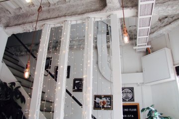 Stairs up to the barista training centre