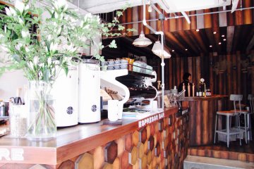 Looking towards the back of the cafe