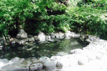 The tranquil outdoor bath
