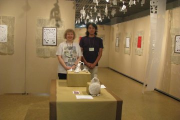 Doll artist, Ihunke, from Miyagi at his exhibition in Tokyo