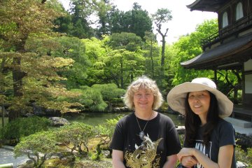 A friend kindly guided me in Kyoto