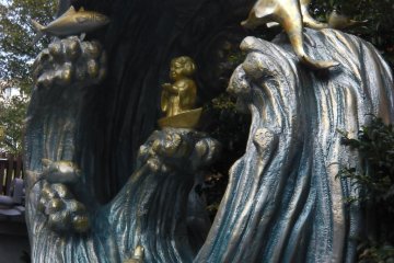 Statue of Ebisu, the God of Fishermen and Children's Health