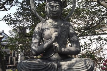 One of the Buddhist statues