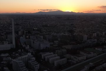 West towards the setting sun