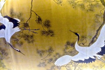 Corridor ceiling with cranes