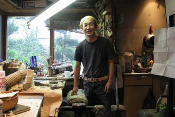 The master is happy to receive guests!