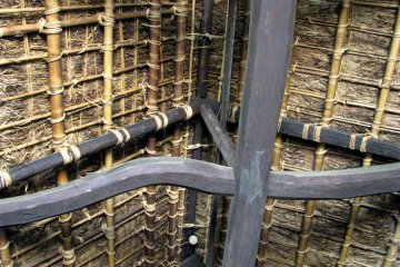 Ceilings were covered with bamboo and straw in the past