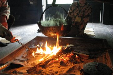 I was kindly invited to sit down by the fireplace