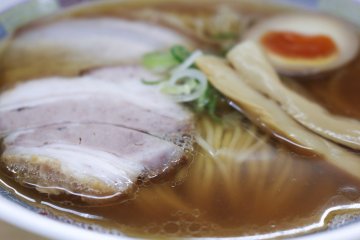 Char siu pork with the Niboshi Ramen