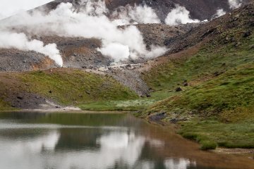 Serene panorama at Sugatami Pond