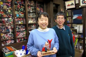 The Mimura's son and his wife keep the shop and traditions of oshie now