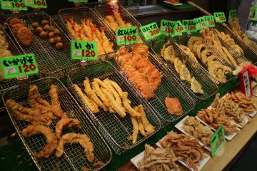 Tempura seafood available