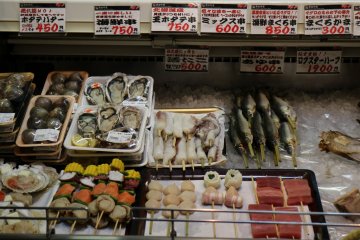 Seafood ready and waiting to be barbecued by visitors