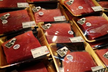 Fresh Tuna from the filleting demonstration