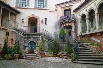European looking facades make this place a contrast in the quiet Japanese seaside town