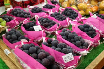 Fresh locally grown organic grapes