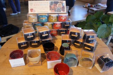 Brightly painted lacquerware