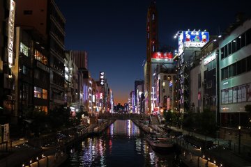 อาทิตย์ตกดินที่ Dotonbori