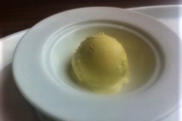 Black Edamame Bean Ice cream with unique texture