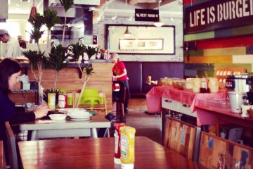 J S Burgers serves some of the best burgers in Tokyo, with a casual Californian atmosphere