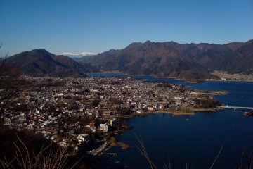 Lake Kawaguchiko seen from Mount Shimo