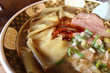 Ittan-men and spicy Fire Sauce