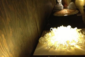 Flower lamps made from washi