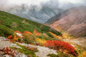 A view from the peak of Kiso-koma-ga-take