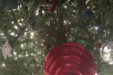 An ornament from the tree.