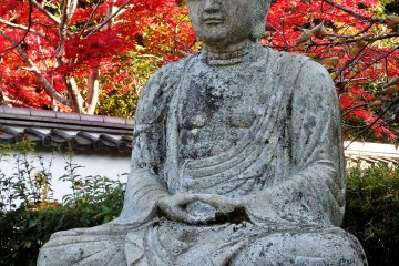 The 'assistant' chief priest, Sousen Fukano, regularly welcomes visitors into the temple.