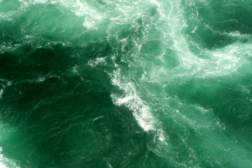 Surging water