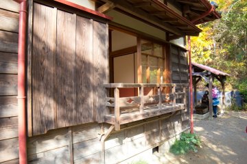 The outside of the house down the back alleyway