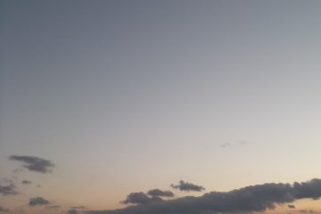 The moon is out