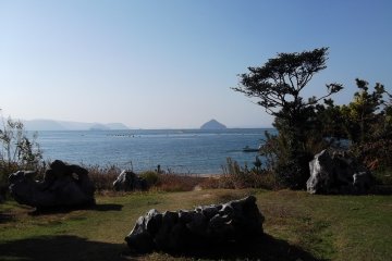 A view from the 'Cultural Melting Bath' rock garden