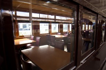 Not all of the trains can be entered, but you can still see inside the carriages