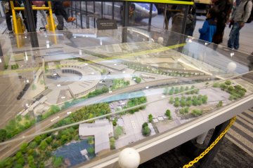 A diorama of the museum itself