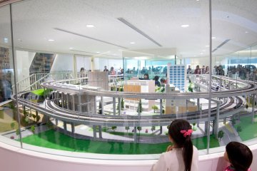 An interactive moving diorama where you could remote drive one of the trains
