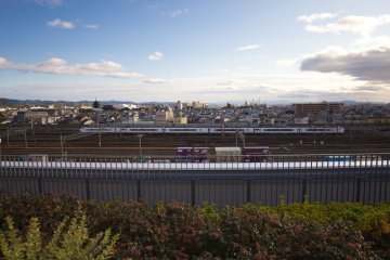 The sky observatory deck where you can watch real live trains going past