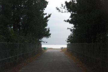 The narrow entrance to the wide sea