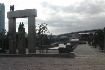 Sculptures, fountains and landscaping are a nice finishing touch