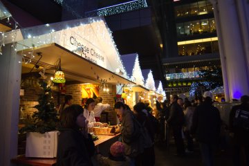 Delicious cheeses being sold too!