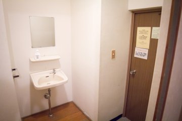 A little entrance space outside the room