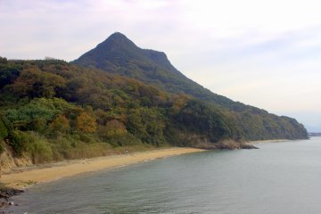 The back side of Yashima, looking more like a mountain than the plateau that it is