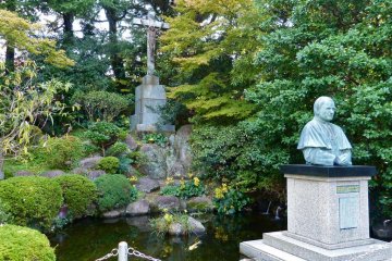 The garden in front of the church