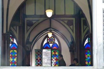 Stained glass  windows of the church