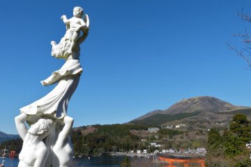 Mt. Komagatake from the museum garden