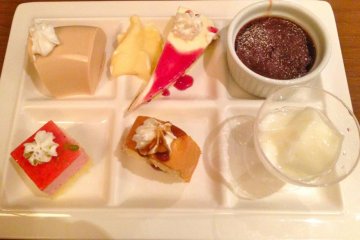 After dinner, a dessert plate goes down well.